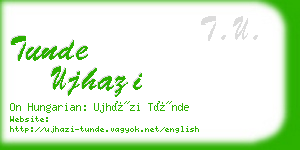 tunde ujhazi business card